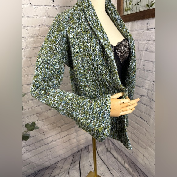 ANTHROPOLOGIE ONE GIRL WHO chunky open cardigan flare sleeves - Picture 4 of 8